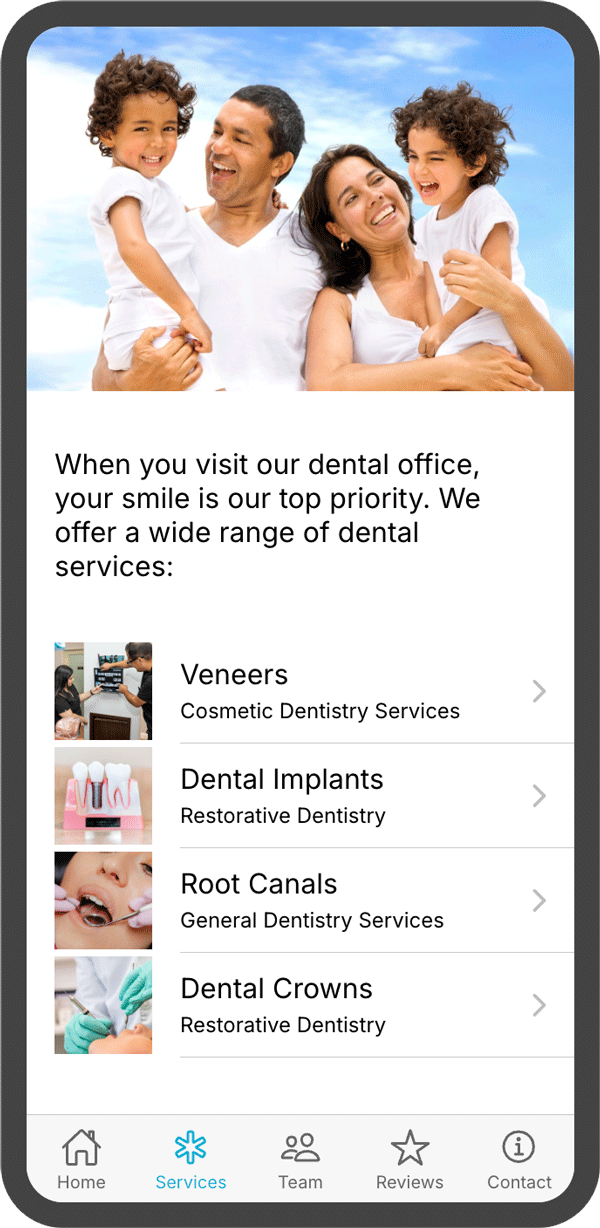 Example branded customer app
