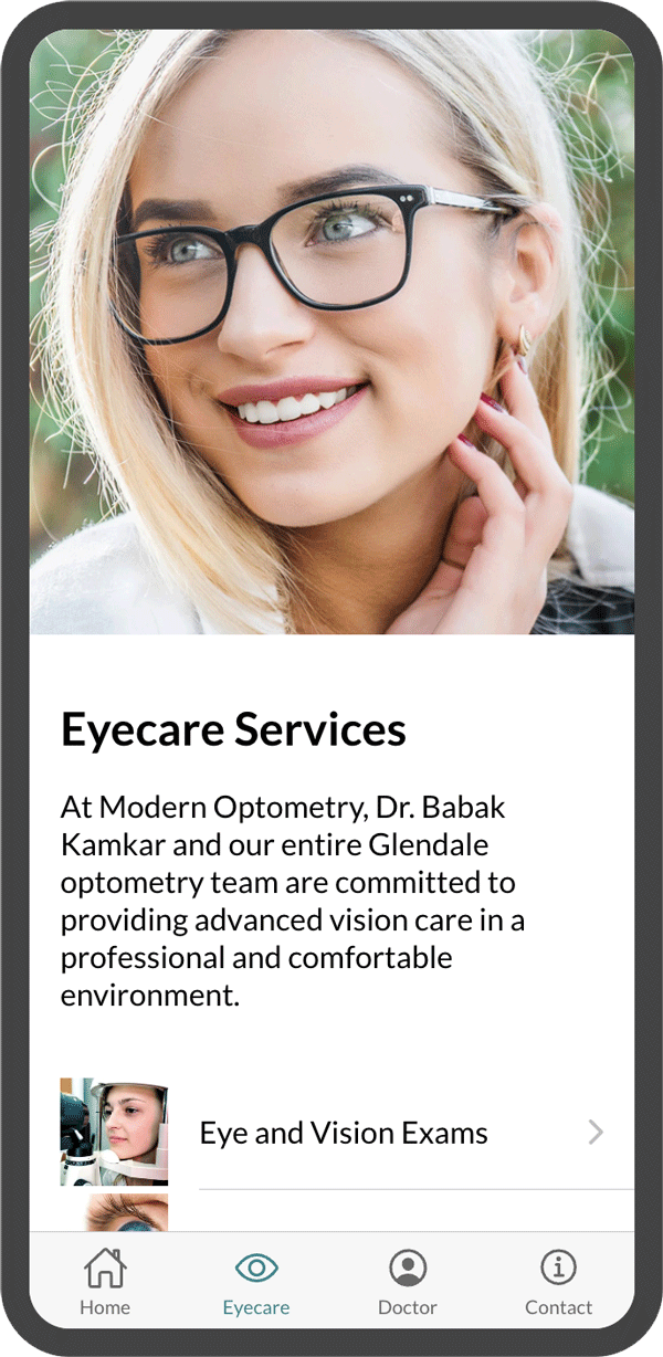 Branded app with business information